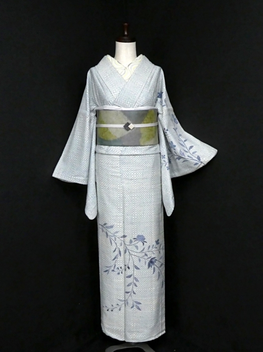 厳選◆未使用同然◆日本の手絞り◆センスの良い附下訪問着◆仕付◆裄64丈159.5名古屋帯kimonoarisa