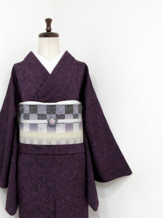 アンティーク着物 単衣 未使用 美品 お召し ツヤツヤ 身丈157 大正ロマン アンティーク着物 単衣 未使用 美品 お召し ツヤツヤ 身丈157