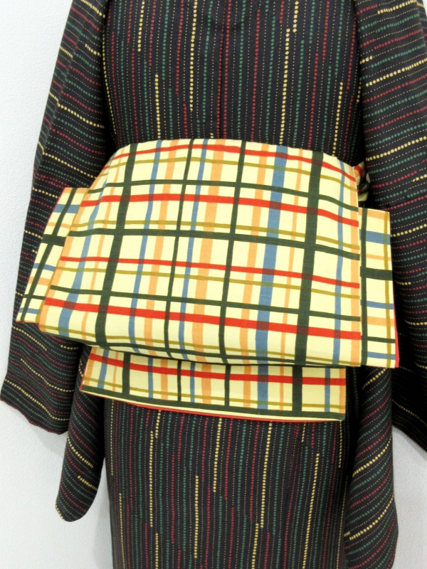 未使用　新品　京袋帯　ポリエステル　リバーシブルギンガムチェック＆ストライプ 楽天市場】袋帯 リバーシブルの通販