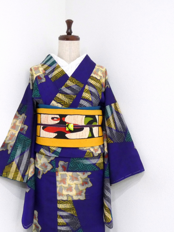 雅星本店 オリジナル半幅帯　花柄　グレー 雅星本店 オリジナル半幅帯 花柄 グレー 雅星本店 オリジナル