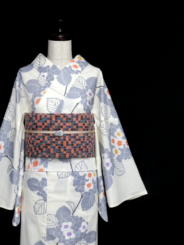 ふわりごにゃりページ　着物 浴衣 裄68 灰色 千鳥　 U-7334 ふわりごにゃりページ 着物 浴衣 裄68 灰色 千鳥 U-7334 商品