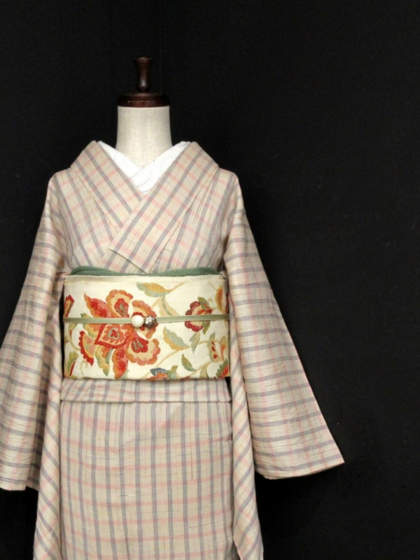 ！裄長トール！ココア色の紬の訪問着　正絹　ココアブラウン ブラウン – きもの屋 MIYABI.net