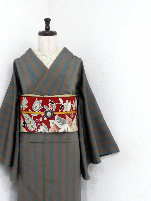 単衣おめし 秋単衣祭！” 【永治屋清左衛門】 高級唐織御召 虹かさね ≪単衣