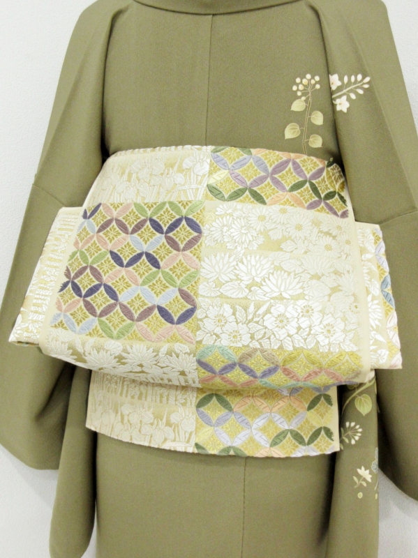 【最終価格】雅星本店◆半幅帯　クロコドット　ブロンズ◆未使用 最終価格】雅星本店◇半幅帯 クロコドット ブロンズ◇未使用