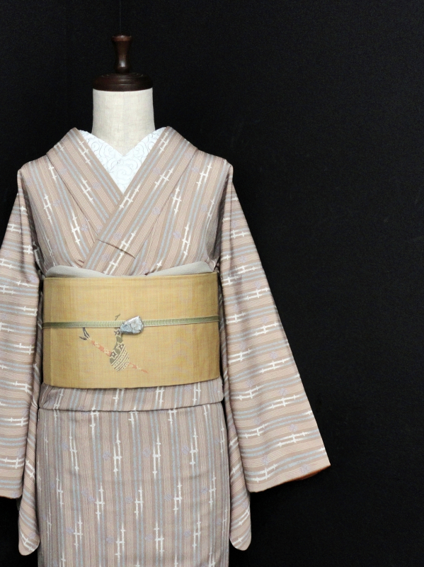 合*3様 着物 裄67 単衣 正絹 小紋 ペイズリー 暈し染め U-9599 合*3様 着物 裄67 単衣 正絹 小紋 ペイズリー 暈し染め U-