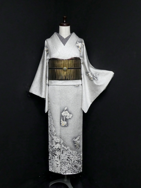 k145 ゆるふわコーデ 正絹 絵羽訪問着 縮緬 身丈158裄丈66 k145 ゆるふわコーデ 正絹 絵羽訪問着 縮緬 身丈158裄丈66 裄