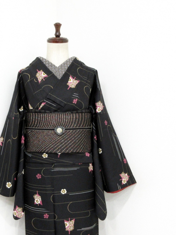 単衣　トールサイズ　小紋　美品　スカイブルー　裄68 単衣 トールサイズ 小紋 美品 スカイブルー 裄68