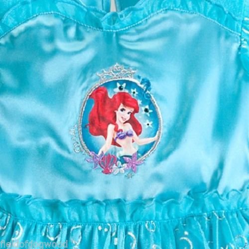 NEW Disney Store Princess Ariel Deluxe Nightgown Costume 5/6 7/8 Little Mermaid 