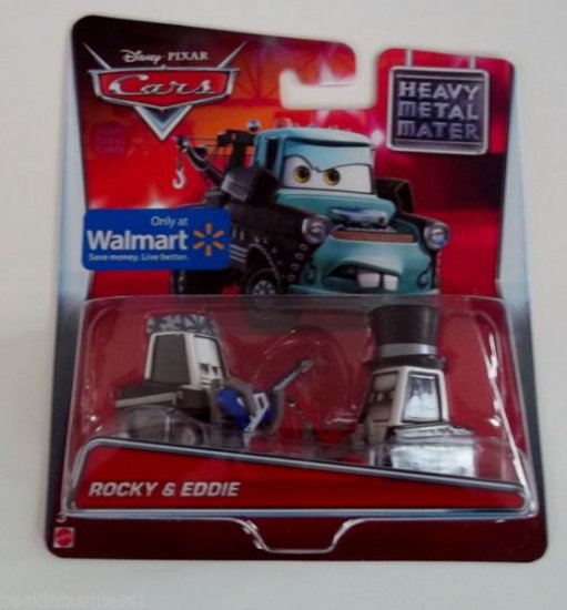 DISNEY PIXAR CARS TOON LOT-HEAVY METAL MATER 2 PK-ROCKY u0026 EDDIE!  BNIP