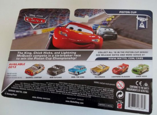 DISNEY PIXAR CARS ERROR-MRS THE KING