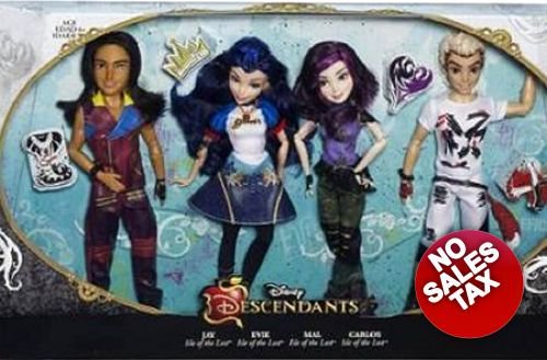 Disney Descendants EXCLUSIVE 4 Pack Jay Evie Mal Carlos