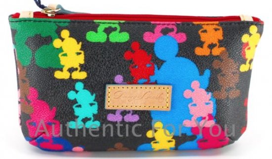 NEW Disney Dooney Bourke Wonder Mickey Rainbow Cosmetic Case Bag