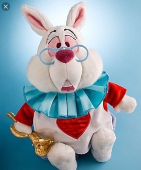 Alice in wonderland stuffed white outlet rabbit