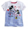 Disney Store Authentic Mickey & Minnie Mouse Girls T Shirt Tee Size 5/6 7/8