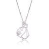 Disney Couture White Gold-Plated Snow White Princess Outline Character Necklace
