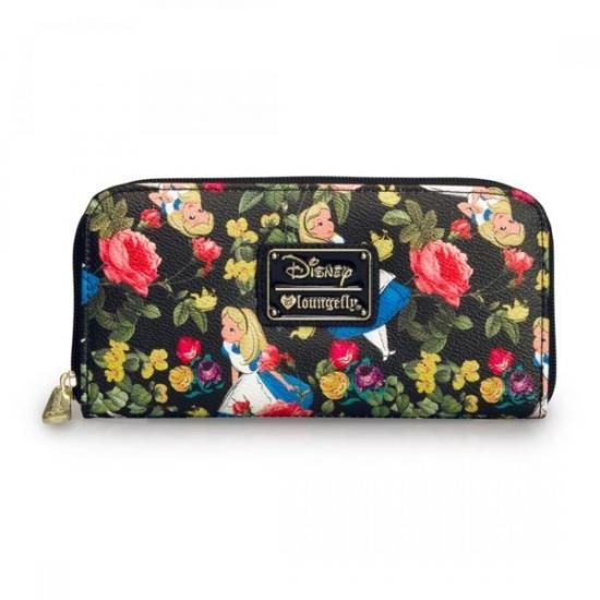 Disney Alice in Wonderland Faux Leather Zip Around Wallet by