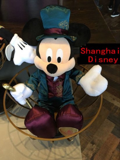 上海ディズニー　ウォルトディズニー&ミッキーマウス　置き物