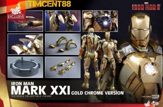 アイアンマン3 フィギュア【Mark XXI 21 Midas Gold Chrome】 - ディズニーフィギュア・グッズ通販店舗  ディズニーコレクション
