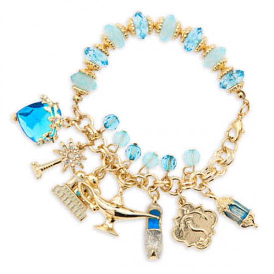 DISNEY STORE ALADDIN Broadway Musical CHARM BRACELET New Jasmine