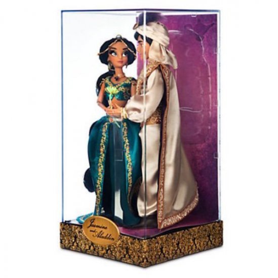 disney fairytale designer jasmine & aladdin limited doll set new