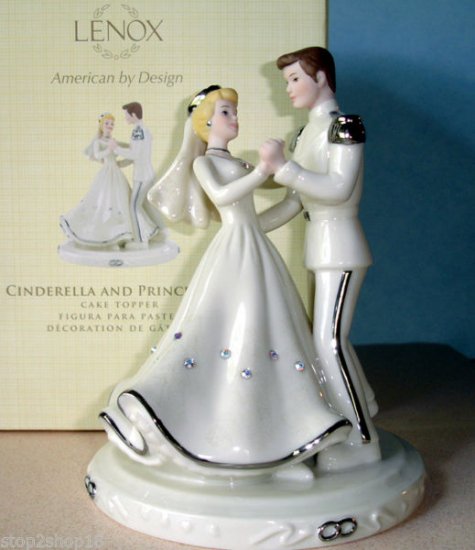 Lenox Cinderella & Prince Love Wedding CAKE TOPPER Disney Figurine