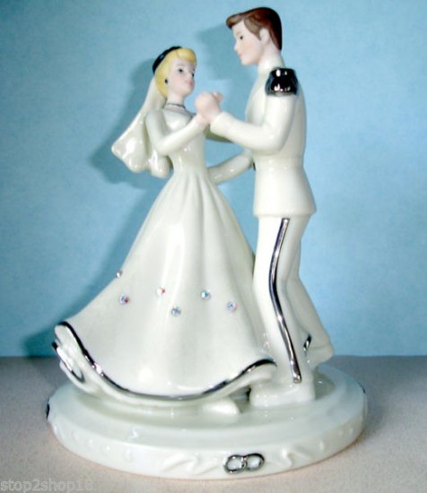 Lenox Cinderella & Prince Love Wedding CAKE TOPPER Disney Figurine