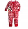 Disney Store Mickey Mouse Holiday Baby Pajamas Outfit sz 3 6 9 12 18 24 Months 