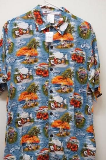 Disney ディズニー総柄 アロハシャツ ディズニー クルーズライン