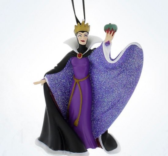 disney parks christmas snow white evil queen glitter ornament new with tag  - ディズニーフィギュア・グッズ通販店舗 ディズニーコレクション