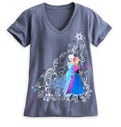 Disney Girls Frozen Anna and Elsa T-Shirt 