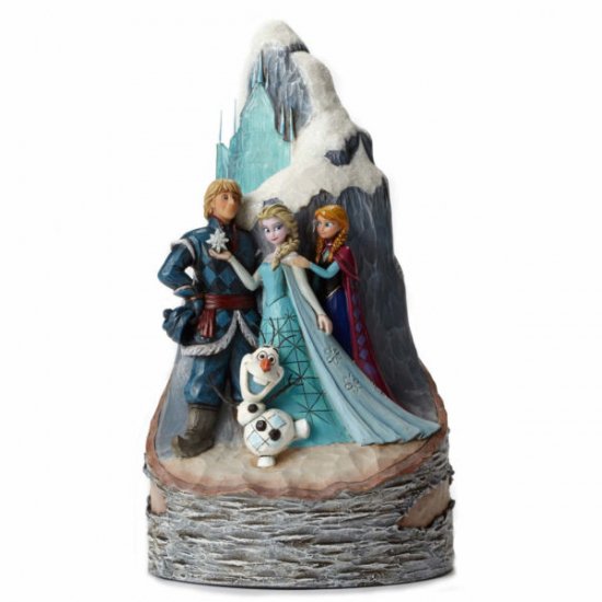 Disney Jim Shore Frozen Elsa, Anna, Kristoff & Olaf Carved By