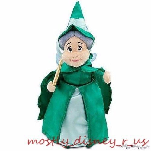 NEW Disney Store Sleeping Beauty Fairy Godmother Fauna Plush Bean
