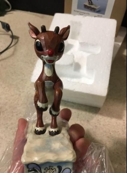 レノックス　ルドルフ　フィギュリン　赤鼻のトナカイ陶器製置物2点まとめ売り ディズニーフィギュア専門店 ディズニーコレクション