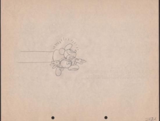 ディズニー　セル画　ミッキーマウス　原画 ディズニー セル画「ミッキーマウス/蒸気船ウィリー」額縁2種