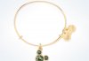 Disney Mickey Mouse Birthstone Bangle by Alex and Ani August Gold Finish New