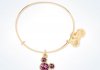 Disney Mickey Mouse Birthstone Bangle by Alex and Ani October Gold Finish New