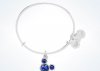 Disney Mickey Mouse Birthstone Bangle Alex and Ani September Silver Finish New