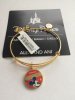Disney Parks Mickey Mouse Banner Bangle by Alex and Ani Gold Finish New Tags