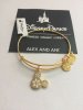 Disney Parks Holiday Mickey Icon Snowflake Bangle Alex Ani Gold Finish New w Tag