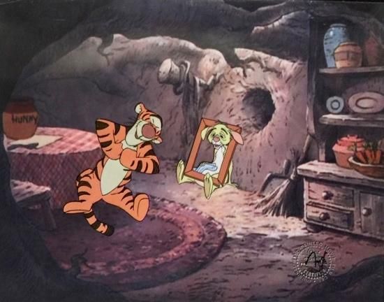 ち*ん様 ディズニー　くまのプーさん　セル画 ディズニー セル画「クマのプーさん」額縁2種選択可 展示用