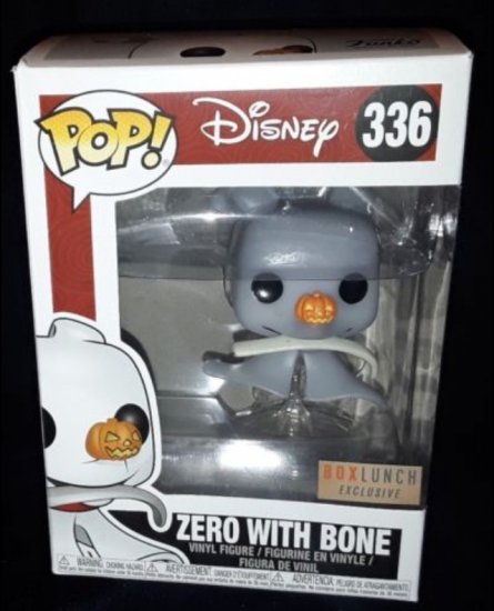 ファンコポップ Funko Pop ナイトメア・ビフォア・クリスマス ゼロ ZERO WITH BONE BOX LUNCH フィギュア -  ディズニーフィギュア・グッズ通販店舗 ディズニーコレクション