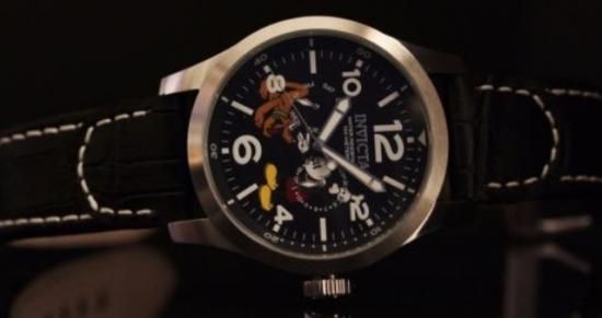 Invicta ミッキーマウス プルート ブラック レザー メンズ Invicta ミッキーマウス プルート ブラック レザー メンズ