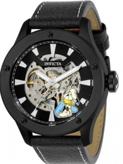 Invicta ドナルドダック レザー ストラップ メンズ ウォッチ 腕時計 ディズニーフィギュア グッズ通販店舗 ディズニーコレクション