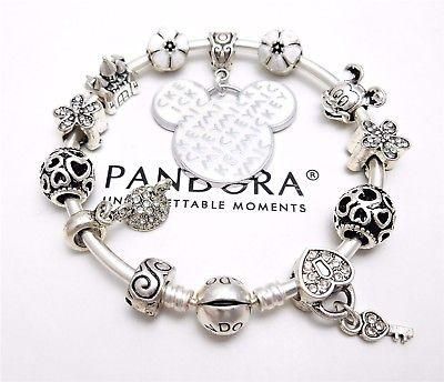 パンドラ Pandora ミッキーマウス チャーム ブレスレット White Mickey