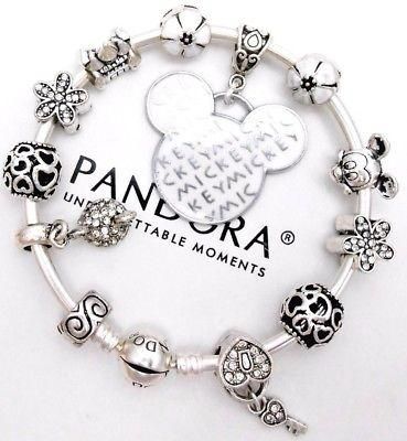 パンドラ Pandora ミッキーマウス チャーム ブレスレット White Mickey 