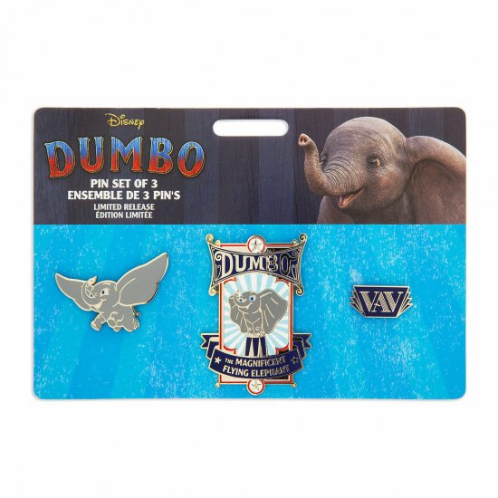 Disney Dumbo ダンボ ピンバッジ 実写映画 限定販売 3種 ピンバッジセット - ディズニーフィギュア・グッズ通販店舗  ディズニーコレクション