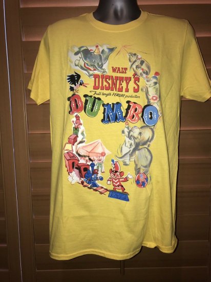 Disney Dumbo ダンボ 映画ポスター Tシャツ 黄色 - ディズニーフィギュア・グッズ通販店舗 ディズニーコレクション