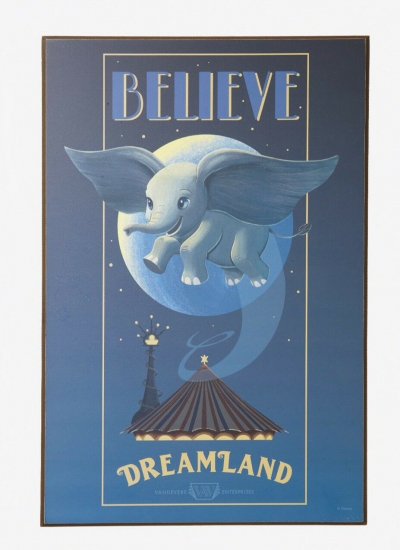 Disney Dumbo ダンボ Wood Wall Art ポスター Believe 実写映画記念 - ディズニーフィギュア・グッズ通販店舗  ディズニーコレクション