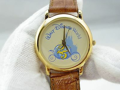 時計 腕時計 ディズニー シンデレラ レザー ディズニーワールド 25周年 ウォッチ - ディズニーフィギュア・グッズ通販店舗 ディズニーコレクション