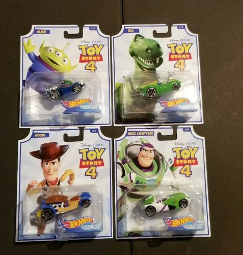 BUZZ 2019 Hot Wheels TOY STORY 4 Car set ALIEN WOODY REX Disney-Pixar ...